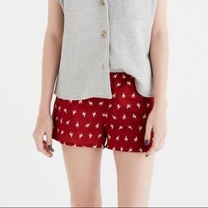 Madewell Sleepwear Llama Shorts